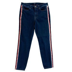 Hilfiger Jeans Womens 8 (30x28) Tribeca Skinny Dark‎ Stretch Cotton Blend